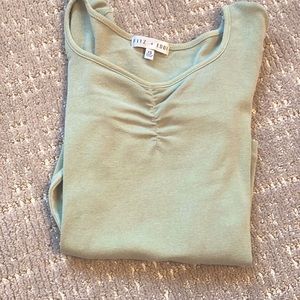 Green, long sleeved crop (worn once)